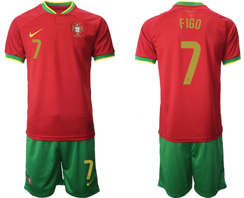 Men 2022 World Cup National Team Portugal home red 7 Soccer Jersey